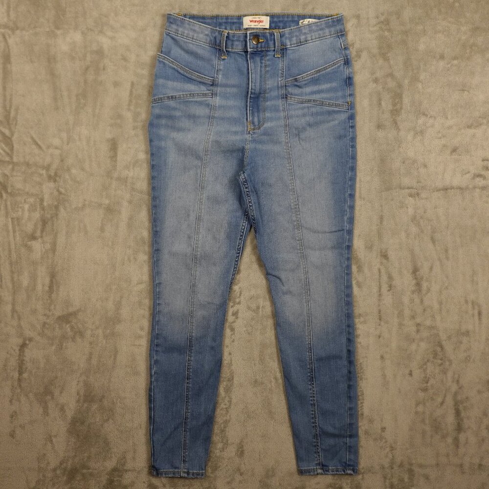 Wrangler jeans highest high rise western skinny women's 10 blue W pockets